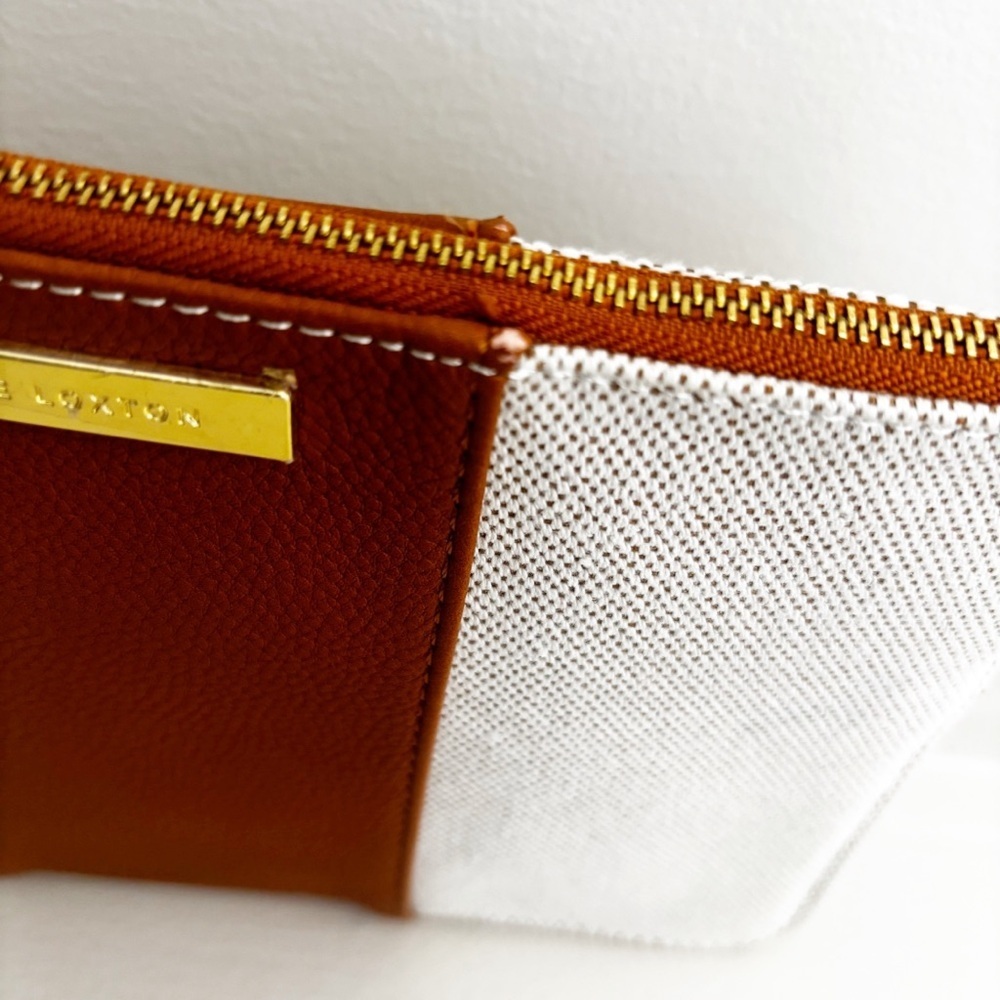 Katie Loxton Amalfi Canvas Pouch in cream and light brown - Picture 11 of 11
